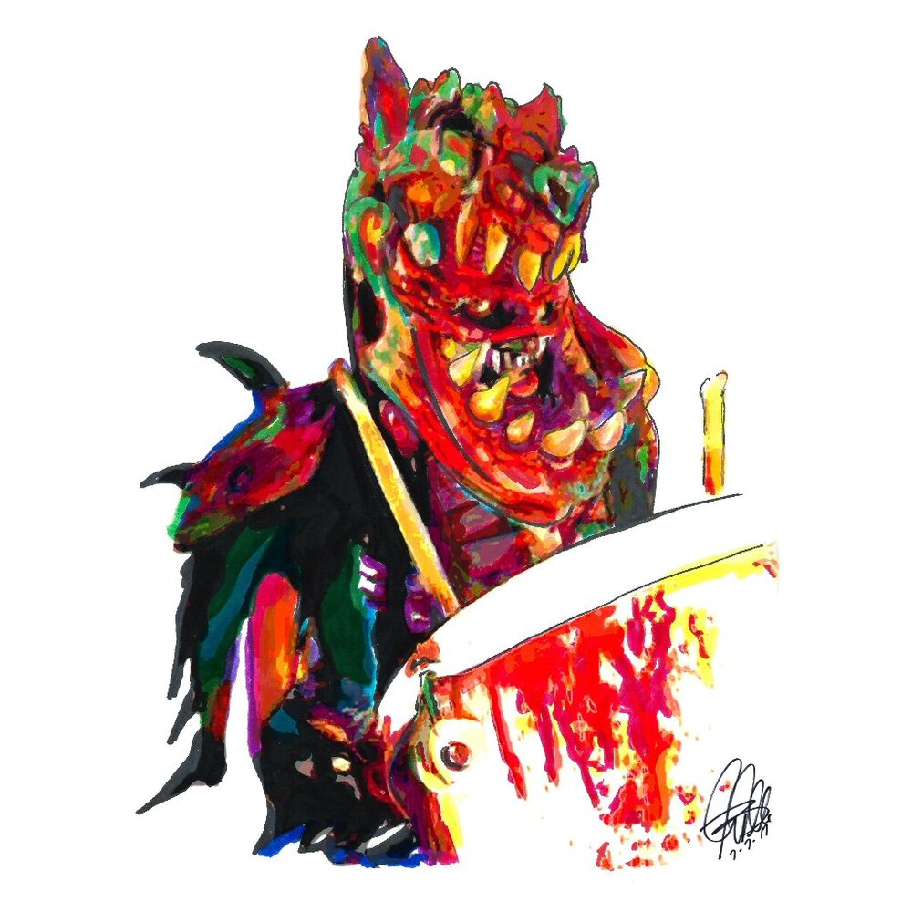 Jizmak Da Gusha GWAR Drums Shock Rock Poster Print Wall Art 18x24